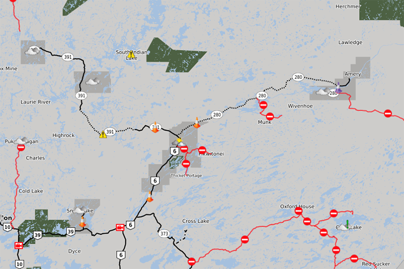 northern manitoba highways map