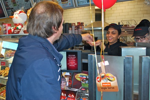 Tim Hortons warmed the hearts of residents with fresh-brewed coffee during the grand opening on Dec. 6.