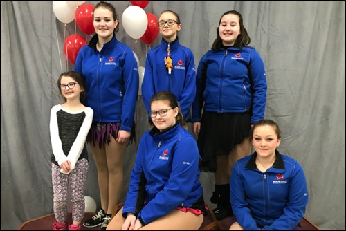 Medal winners from the Flin Flon Skating Club.