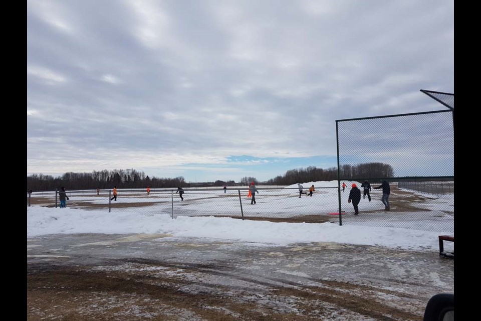 Here is a look at some of the action at the second annual sno-pitch tournament.