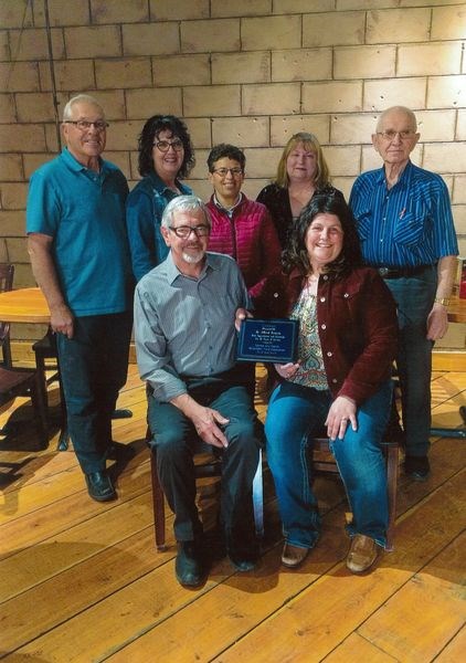 From left, the Canora and District Benevolent Fund Association members include: (back row) Ernie Kovak, Gina Rakochy, Lorri Dennis, Valerie Morozoff and John Oystryk; and (front) Dr. Alfred Tataryn and Tammy Bobyk-Jacquemart (president).