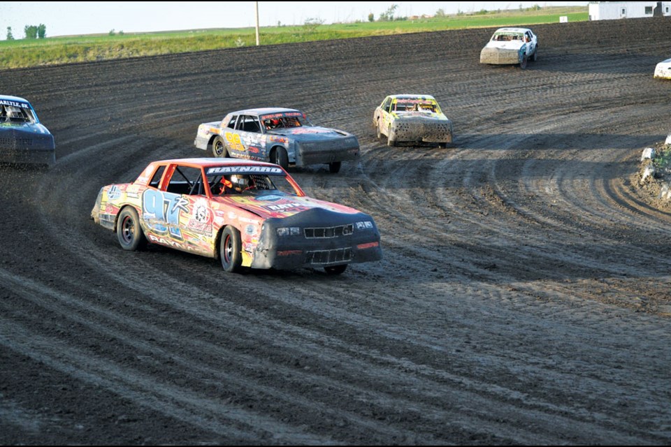 Riley Raynard takes a lead in the hobby stocks in a preliminary heat.