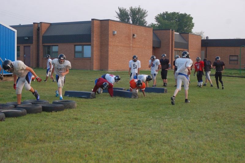 There were 19 football players from Preeceville and Sturgis that attended football practice for the Preeceville Panther football team.