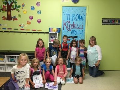 Members of the Preeceville Nursery School four-year-old class, from left, are: (back row) Rebecca Spray, Jacob Nielson, Dawson Volpatti, Dylan Descalchuk and Blakley Firman, and (front) Kaleigh Meberg, Macy Balawyder, Charlotte Newton, Charlette Gulka, Adley Ward and Lori Newton (teacher).