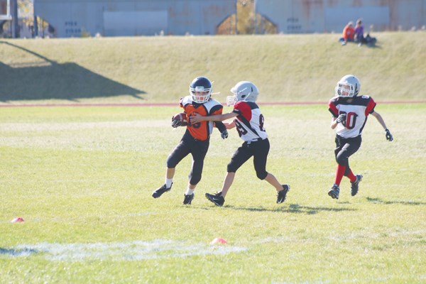 Saturday was packed with football games at Century Field in Yorkton as the Pee Wee, Atom and Bantam teams all played in their respective leagues.