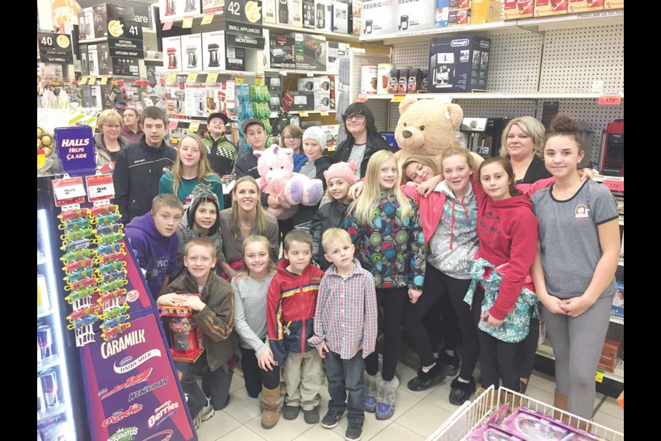 Students in the Grades 5 to 8 classes at Bienfait Weldon School went shopping for the Angel Tree program. Photo submitted