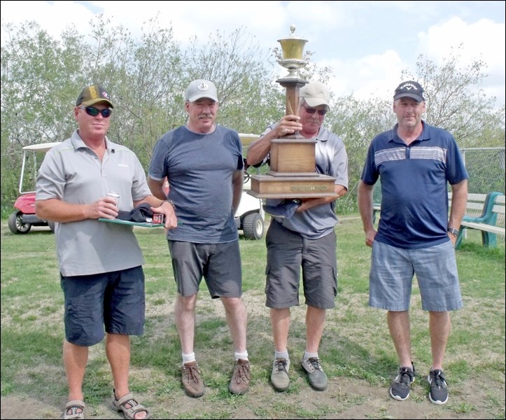 Winners of a fundraising golf tournament at Borden were Ian Wainright, Glenn Sutherland, Graham Derbowka and Scott Sutherland.