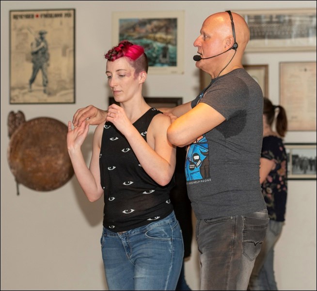 Leah and Leo Liendo dance at the beginning of the evening. All photos by Averil Hall