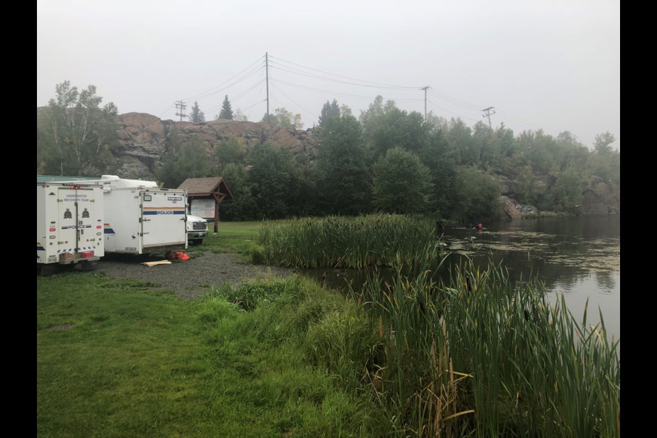 RCMP search Hapnot Lake Sept. 4 in connection to the disappearance of Leroy George Custer of Pelican Narrows. - SUBMITTED PHOTO