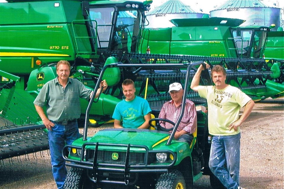 From left, Randy Johner, his son Garrett, his dad Robert and Randy’s brother Ken Johner. Photo submitted