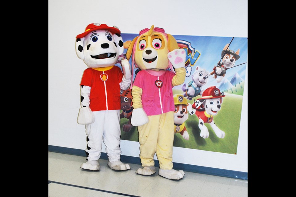 Paw Patrol’s Skye and Marshall could be seen wandering around the Arcola Craft and Trade Show.