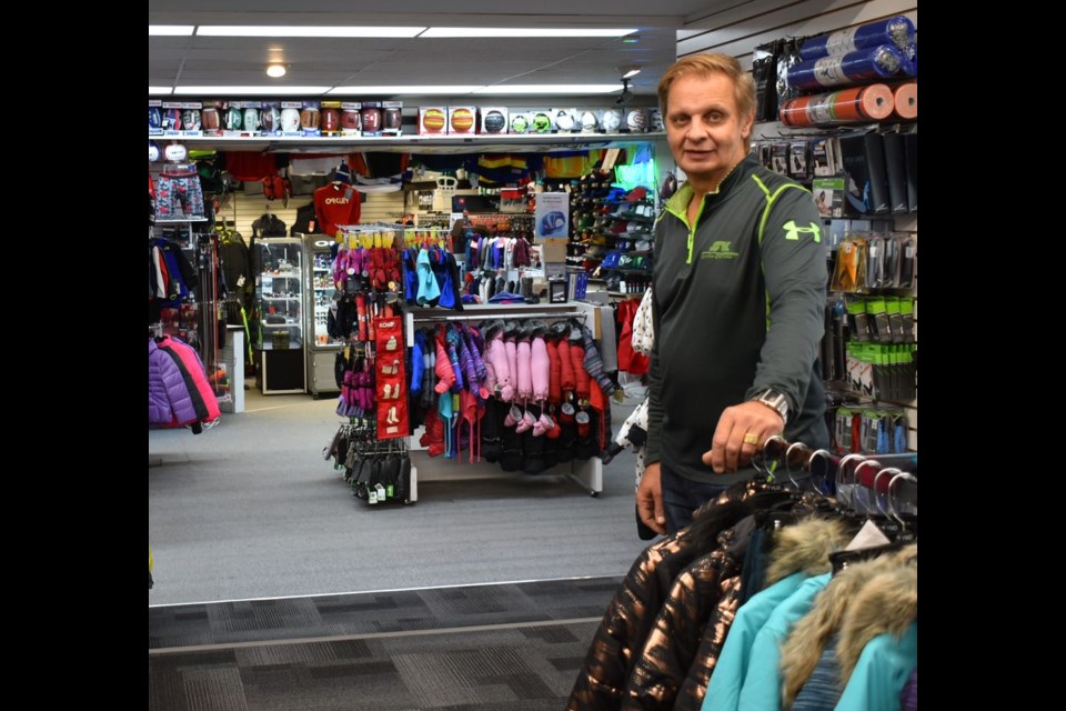 Wayne Sas took a moment to survey the product displays in the newly renovated retail space at Sas-Kam Sportsman, a business which has been located on Main Street for the past 41 years. The view shows how the new expansion ties seamlessly into the existing retail space. “We are getting more organized every day,” he said.