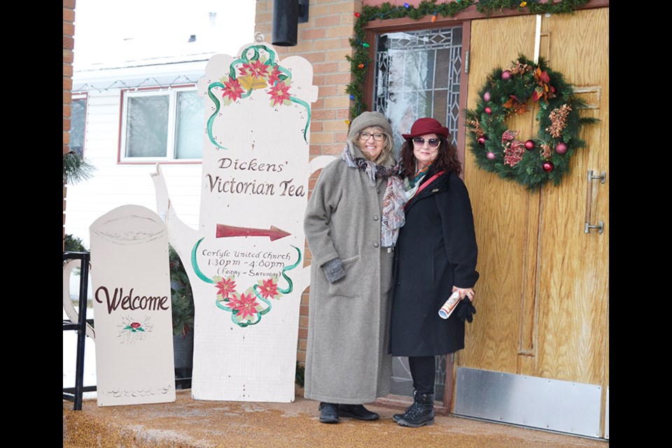 Dickens Village Festival took place in Carlyle Dec. 6 and 7 and by all accounts, the event just seems to get better every year! Donnie Campbell (left) and Diane Shambel took in the Victorian Tea at the Carlyle United Church.