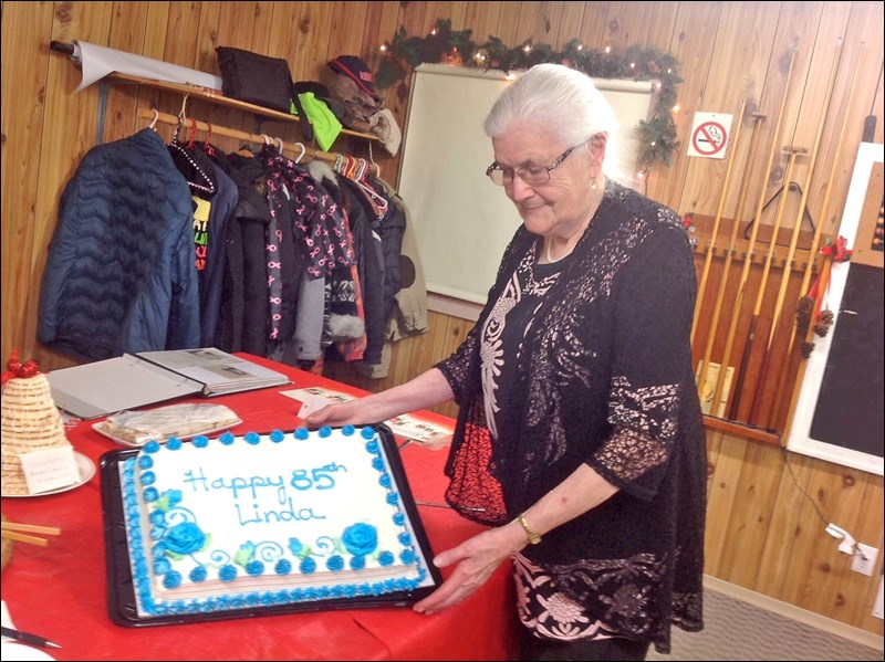 Linda Ard with her birthday cake, the day of her birthday, Dec. 8.