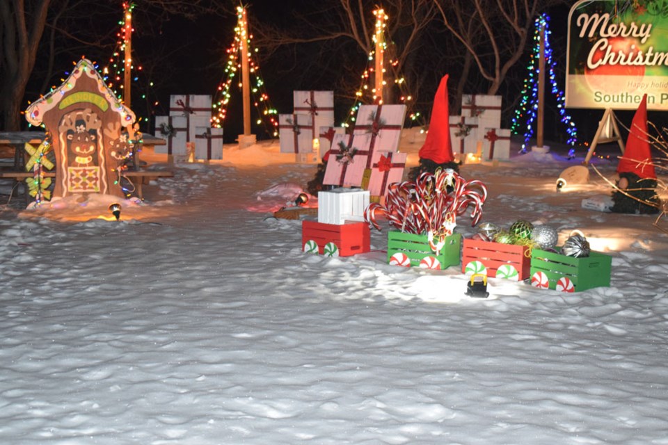 The Southern Plains Co-op's display has much to offer at the Festival of Lights.