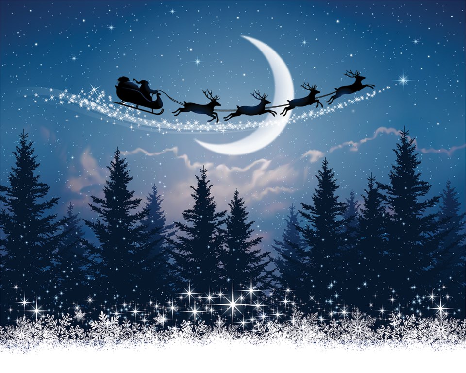 santa flying