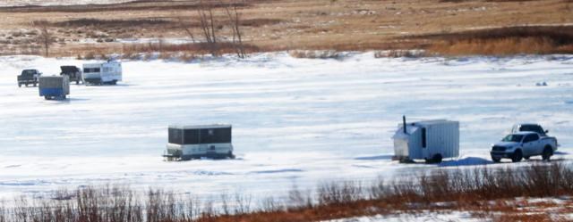 ice fishing shacks