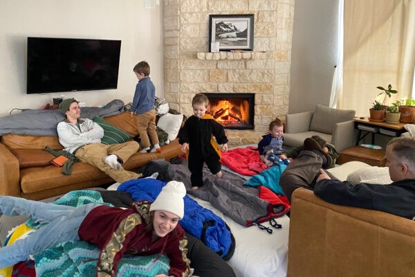 One family in Texas was lucky enough to turn the recent winter storm into a big family adventure.