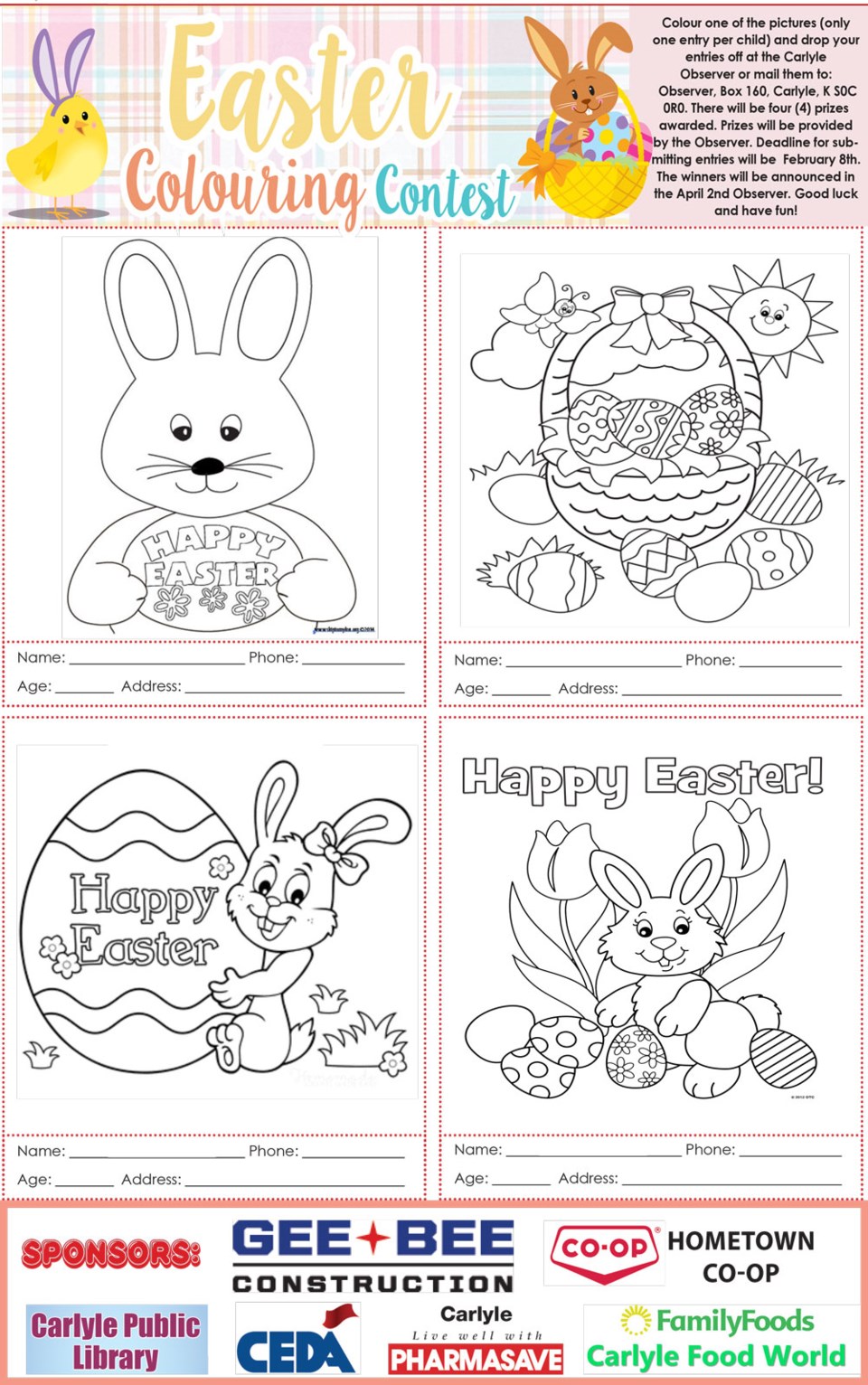 Easter Coloring Contest