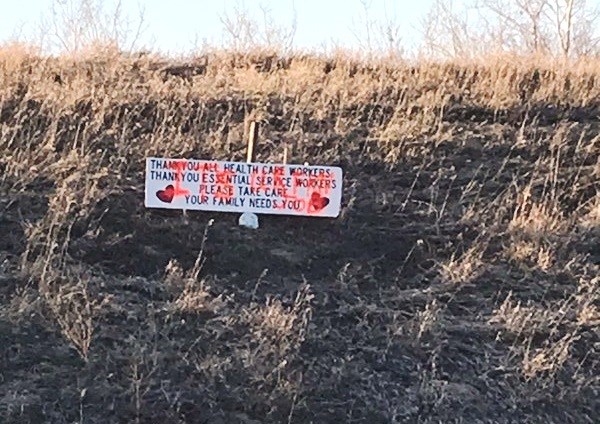 vandalized west park sign