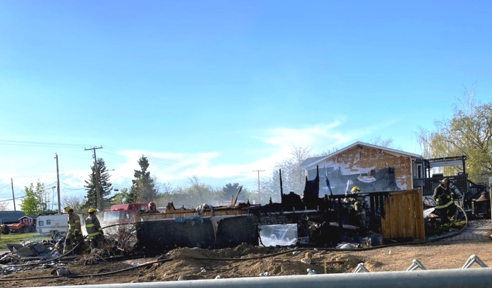 This house on the 2300 block of 100th Street was destroyed by fire.