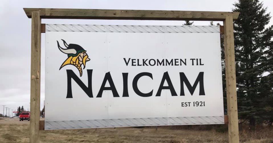 Naicam Town Sign