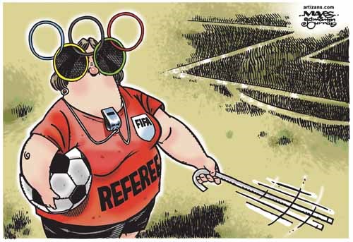 Women's Olympic soccer referee is blind.