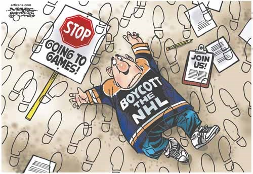 NHL boycott is trampled by returning fans.