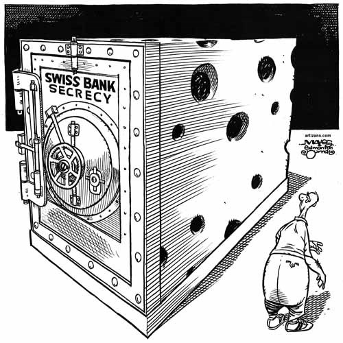 Swiss Bank Secrecy resembles Swiss cheese.