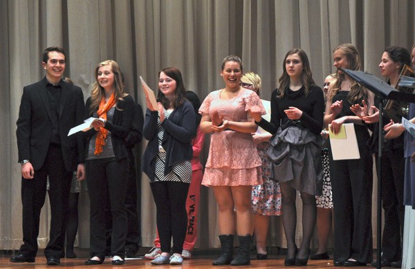 Jean van der Merwe, Amanda Thompson, Sophie Pitman, Johanna York, Larissa Chipak, Bethany McQuaid and Morgan Esquirol are all among the 16 Battlefords musicians who have been recommended to the 2013 provincial Music Festival by the adjudicators of this year's Battlefords Kiwanis Music Festival.