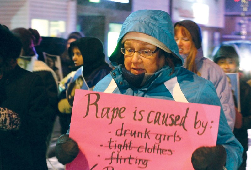 Take Back The Night Protesters March Down Main Street, Flin Flon - Flin ...