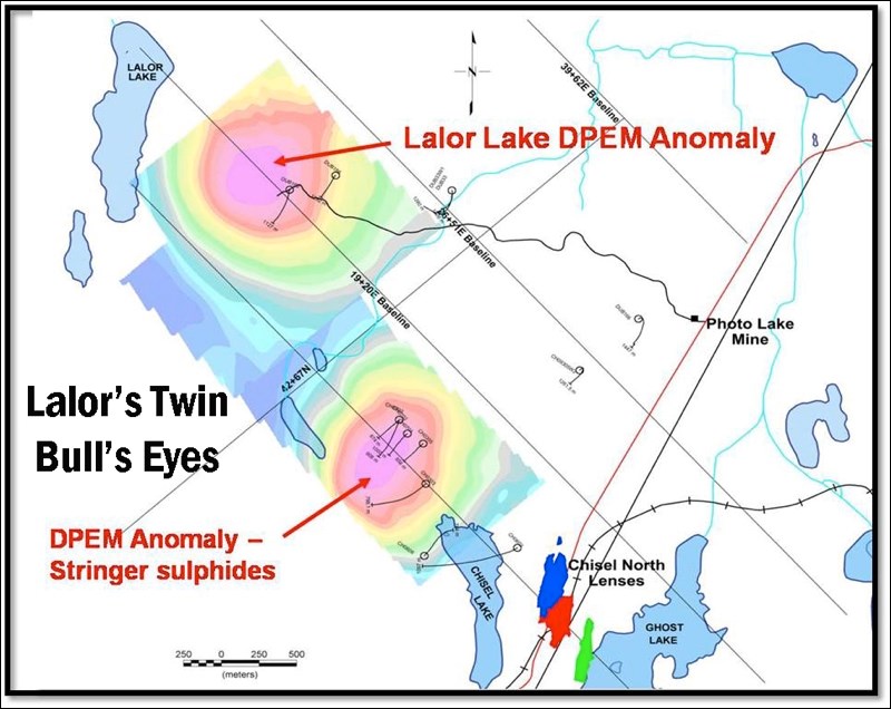 A survey image showing Lalor’s twin “bull’s eyes.”