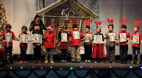 The grade two class sang “Rudolph the Red Nosed Reindeer” and “Santa Claus is Coming to Town.”