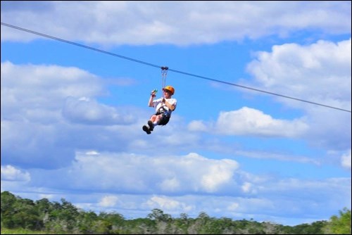 Craig on the zip line.