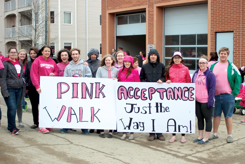 Over 500 students and community members participated in the Red Cross Day of Pink parade on April 1.