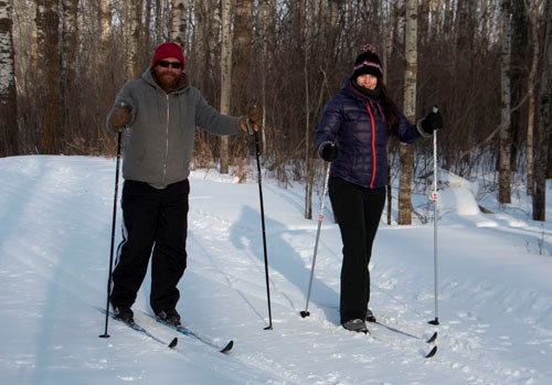 Snow skiing