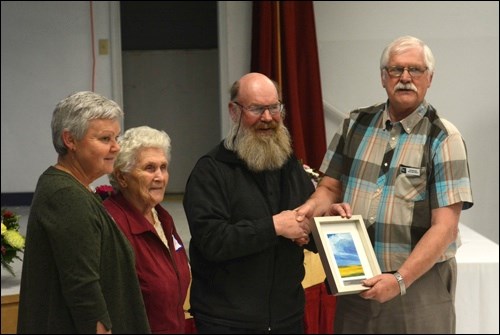 Members of the St. Walburg and District Historical Museum are presented with the final award of the night, the Heritage – Museum of the Year award.