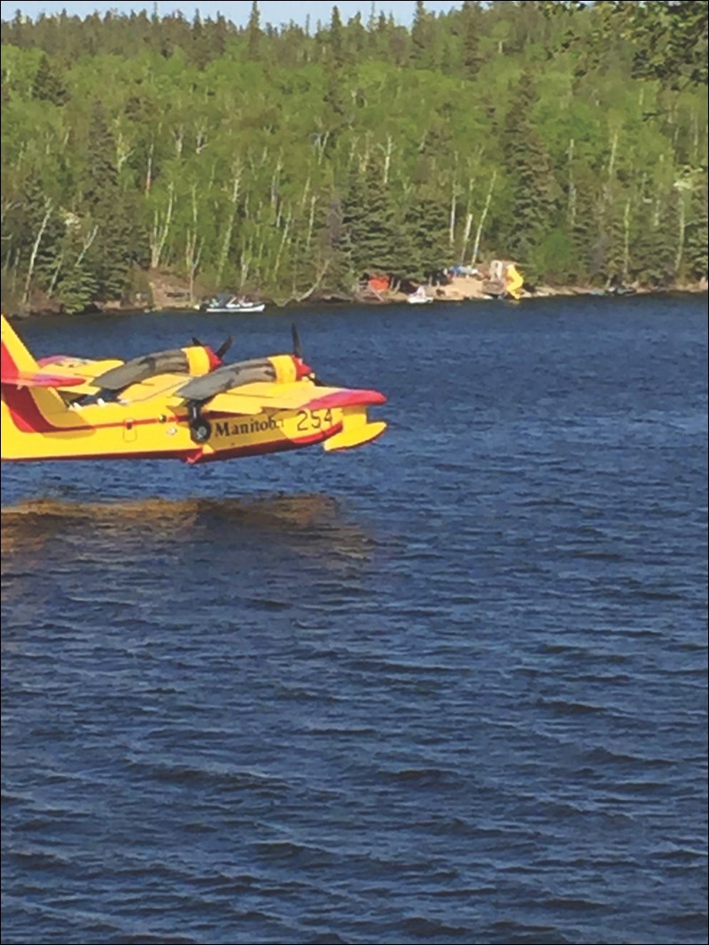 A water bomber