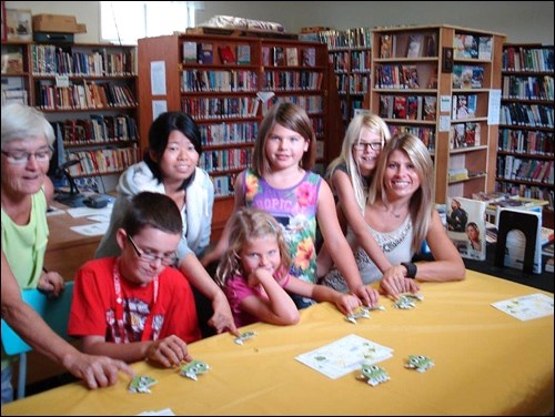 The TD summer reading program was hosted at the Maymont library this summer. A special guest Aug. 28 was Fumika Omori. Photos by Carol Deagnon