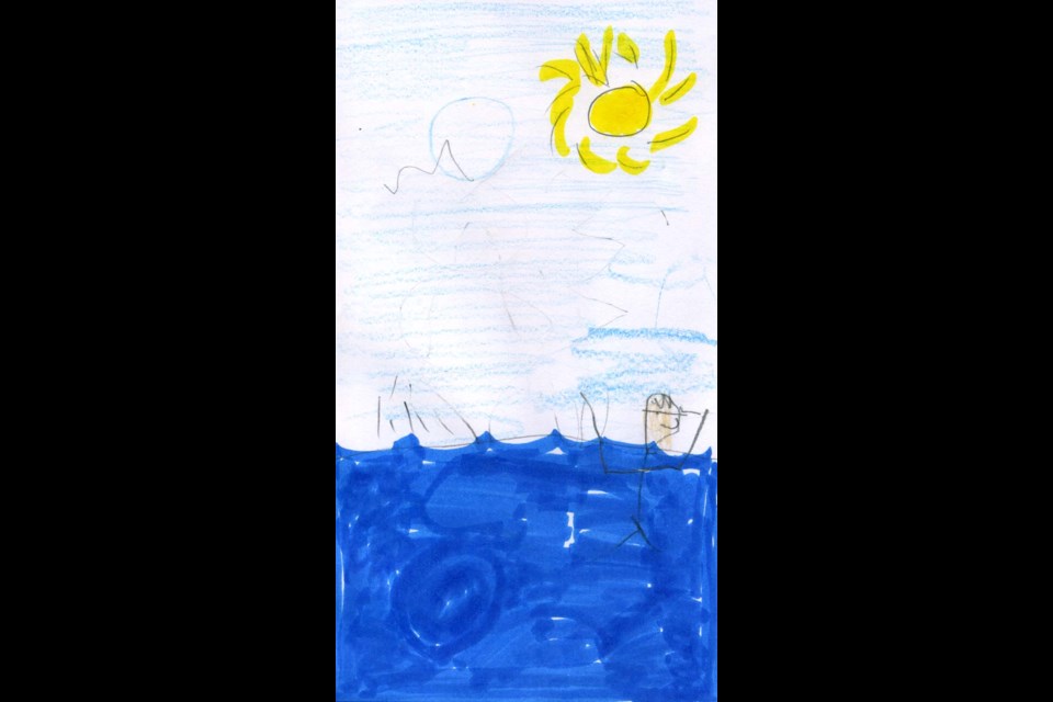 Turning an eye to the skies... David Policarpio, Grade 2 St. Alphonsus School