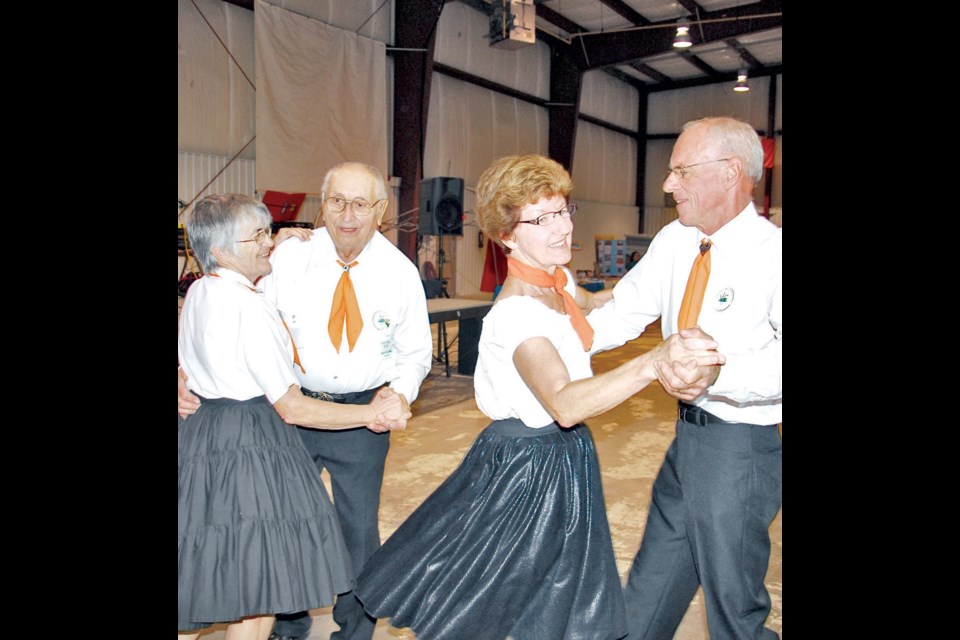 Numerous members of the dance group called Park Swingers were on hand on Friday to offer a dancing exhibition.