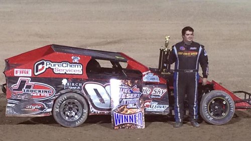 Manor's Masen BigEagle, 19, took time out of his business studies at the University of Regina to take first place in the Young Guns Duel in the Desert at Las Vegas Motor Speedway on Sunday, Nov. 15. BigEagle, who “first did some laps when I was probably 11-years-old,”  says, “Once you start racing, you're hooked. But that's nothing compared to the feeling you get when you win. You just want that feeling all the time. Obviously, it doesn't happen all the time, but you just get out there and do the best you can.”