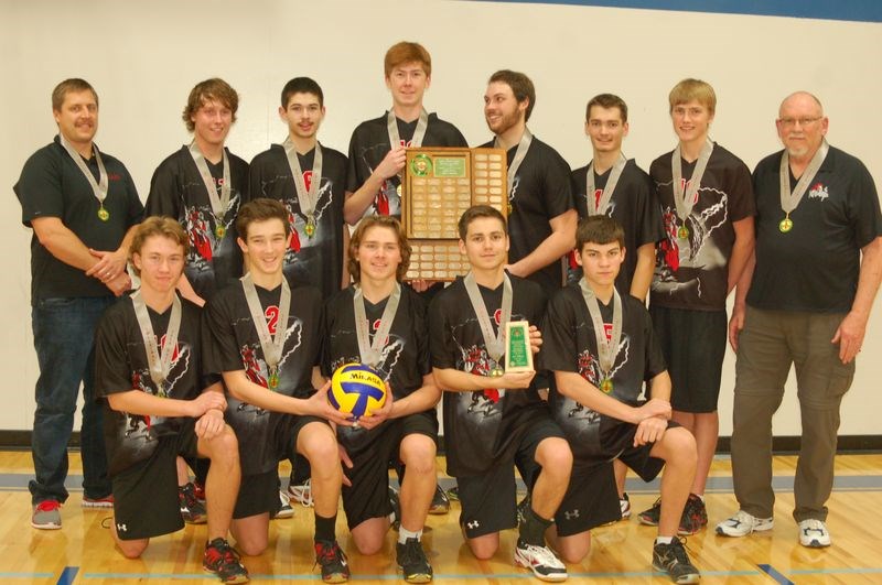 The Oxbow Black Knights were crowned the Provincial 3A senior boys volleyball champions on November 28 in Preeceville.