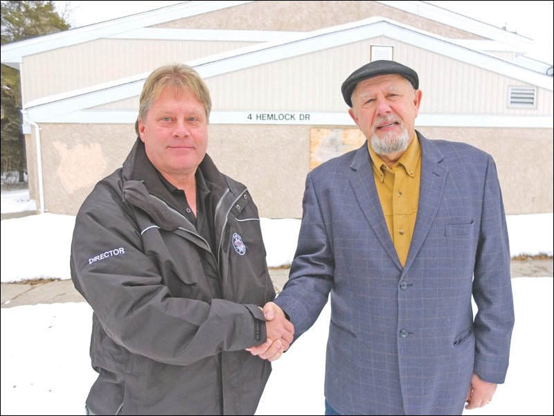 Mayor Cal Huntley and MLA Clarence Pettersen