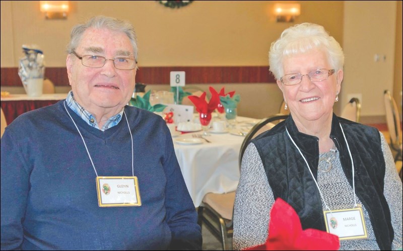 Attending the Flin Flon luncheon in Winnipeg earlier this month were Glenn and Margaret Nicholls.