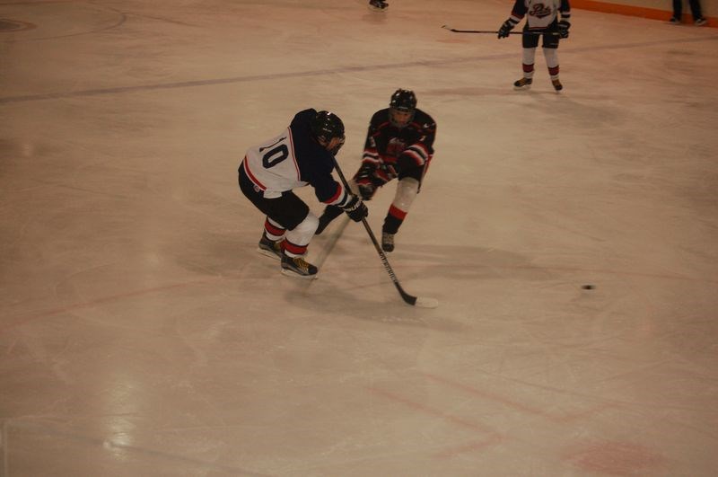 Jake Huska gained control of the puck during a provincial game on January 22.