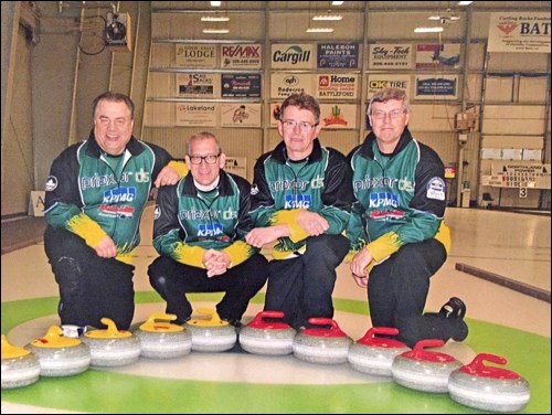 Team Heidt captured the 2016 Senior Men’s Provincial championship held at the Twin Rivers Curling club in North Battleford Feb 23-28. Unity Curling club President Glen Heit was part of the winning squad skipped by curling veteran Brad Heidt, joined by teammates Mark Lang and Dan Ormsby. This win now sends them to Digby, Nova Scotia for nationals at the end of March. Photo submitted