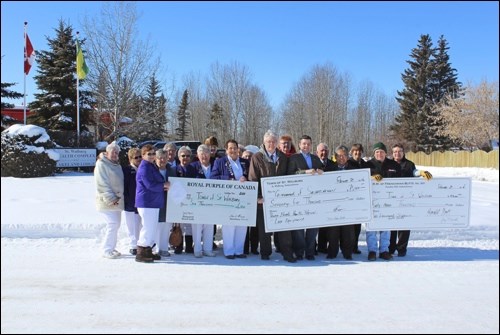 Left to right: Royal Lady (RL) Jean Steinacher, RL Rosemarie Veenstra, RL Dorothea Hocher, RL Inge Knopf, RL Olive Schneider, RL Georgina Schneider, RL Helen Harris, Elaine Reeve, Honoured Royal Lady Judy King, Margaret Reeve, Juliette Puech, St. Walburg Councillor George Prudat, Twin Rivers Health Foundation Inc. member Kathy Duvall, MLA Jeremy Harrison, St. Walburg Mayor A.V. Leeson, PNHRA Director David Fan, RM of Frenchman Butte No. 501 Councillor Gay Noeth, RM of Frenchman Butte No. 501 Councillor Ronald Gory, PNHRA Director Bonnie O’Grady. Photos submitted