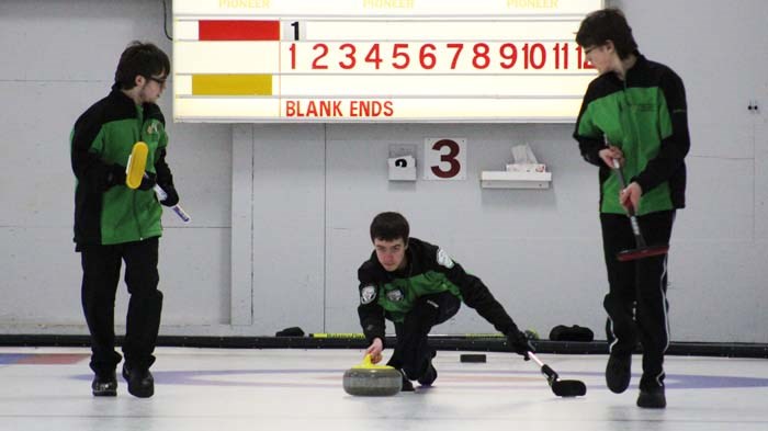 The SHHS Saints boys’ curling team played well, but some missed shots and inadvertent self-takeouts proved to be their downfall in SHSAA Regional playoffs in Balgonie.