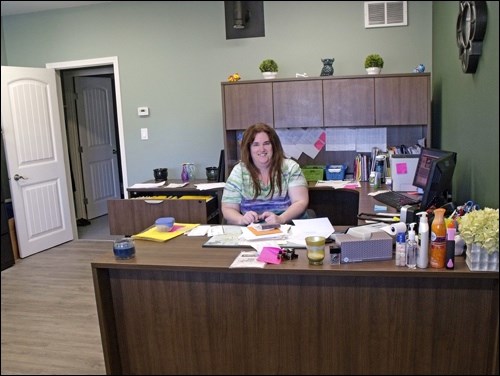 Village of Borden administrator Jennifer King in her new office.